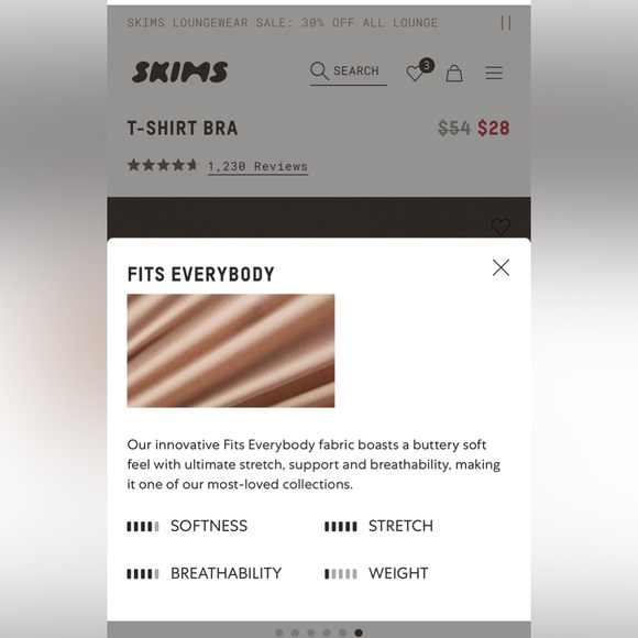 SKIMS BRA 32H BRAND NEW ! - Picture 4 of 9